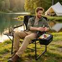 SUNNYFEEL Directors Camping Chair 500LBS with Side Table & Cooler Bag