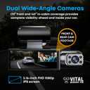 Vital Dash Camera Pro 2026 Dashcam Front and Rear Camera for Cars Dual Car Camera with Night Vision, G-Sensor 24/7 Parking Surveillance, Loop Recording, Wide Angle Easy Setup Vital Dash Cam Pro FHD