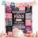 70th Birthday Gifts for Women, 70th Birthday Blanket Gifts for 70 Year Old Woman, Womens 70th Birthday Gifts, 70 Year Old Birthday Gifts for Women, 1955 Birthday Gifts for Women