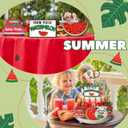 13 Pcs Summer Watermelon Tiered Tray Decor Set Farmhouse Wood Summer Wood Sign Hawaii Tiered Tray Decorations Tabletop Rustic Wooden Red Gnome Table Signs for Home Kitchen Table Decoration