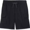 Amazon Essentials Men's 9" Elastic Waist Cargo Shorts, Black, XX-Large