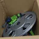 Water Hose Reel Cart, Holds 60-80 Ft of 5/8 Inch Hose, Green Wall Mounted Garden Hose Cart, Portable Hose Reel for Convenient Storage and Watering