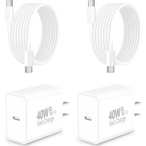 [Apple MFi Certified] iPhone 17 Charger Fast Charging, Rombica 4Pack 40W USB-C Charger Type-C Wall Chargers Dynamic Power Adapter + 6FT Type-C Cable for iPhone 17/17 Pro/17 Pro Max/16/15/iPad/AirPods