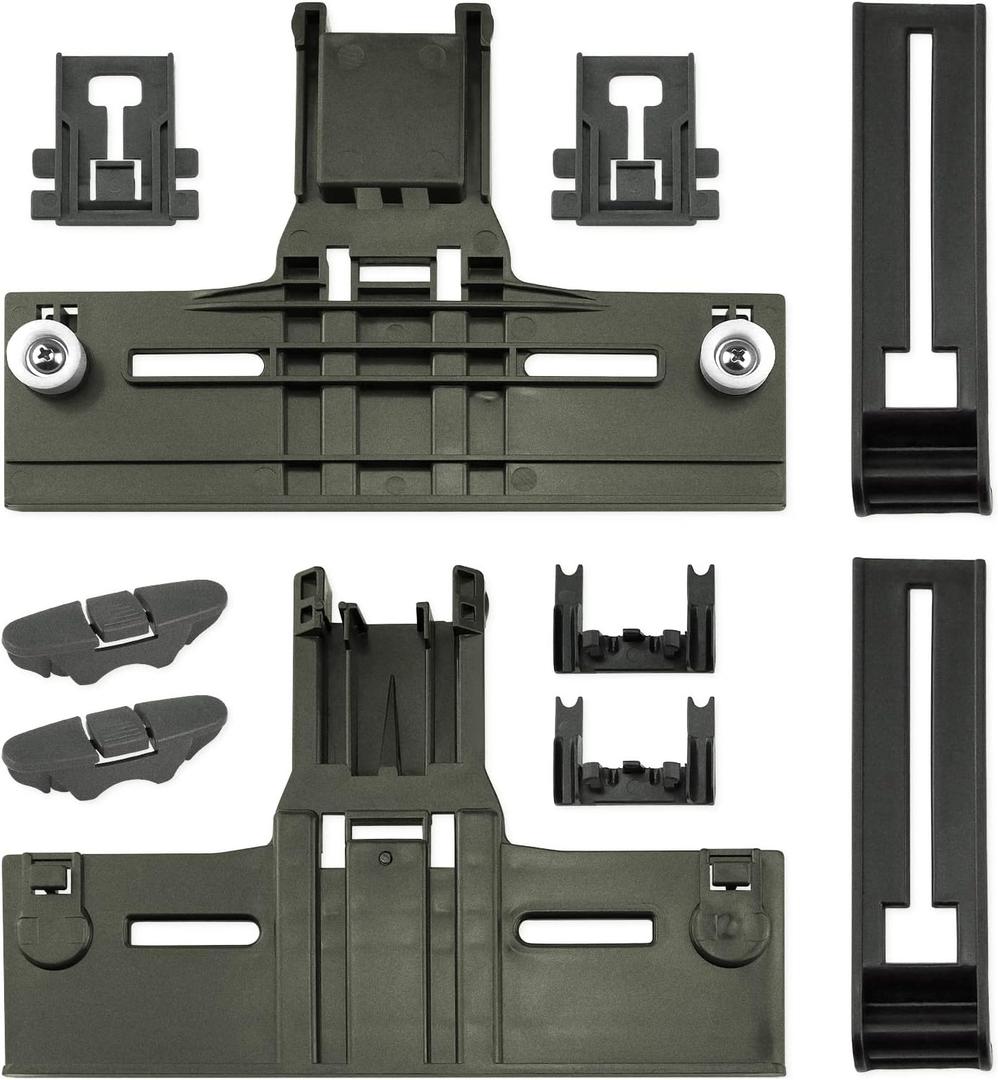 Funmit W10350376 Dishwasher Top Rack Adjuster Part Repair Kit (10pcs) with Upgraded W10195840 & W10195839 & W10250160 & W10508950 Upper Parts Replacement for Whirlpool Kenmore Dishwasher