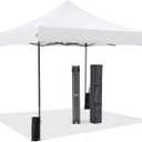Canopy Tents 10x10 Heavy Duty with Sand Bags, Pop Up Canopy for Vendor Market,Parties,Backyard with Carrying Bag, Waterproof Portable Tent Pop Up Shade 10FT WH