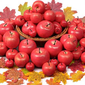 Youyole 74 Pcs Fall Centerpiece Decoration for Table Fall Harvest Apples Farm Decoration Maple Leaves, Fake Fruit Artificial Apples Back to School Decorations for Autumn Harvest Home Party