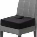 COMFelicify Extra Thick Office Chair seat Cushion, Back and Hip Pads, Non-Slip seat Cushion for Long Hours in wheelchairs/Cars and Dining Chairs. (Black)