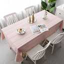 Pahajim Farmhouse Tablecloths Rectangular Cotton Linen Boho Table Cover with Tassels Wrinkle Free & Washable Heavyweight Cloth for Kitchen, Dining, Outdoor,55''x87'', 6-8 Seats