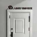 2 x Love You Bye Wood Signs Wall Decor 43",Home Decor with Dogs Cute Signs,Modern Entryway Hallway Wall Boho Art Decorations Express Love and Warm Family Door Decor Sign (Dog)