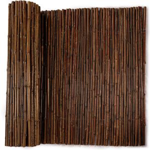 Carbonized Bamboo Fence 4ft x 8ft, Natural Outdoor Privacy Screen Roll