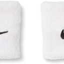 Nike Unisex Adult Swoosh Classic Wristband 2 Pack (White)