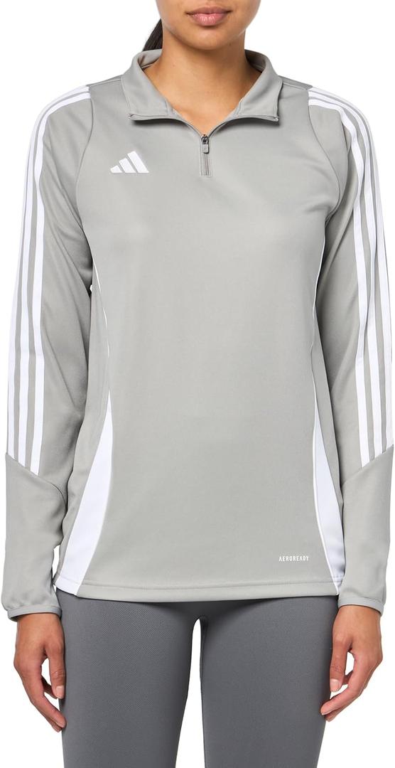 adidas Women's Tiro 24 Training Top (X-Large Tall, Team Mid Grey/White)
