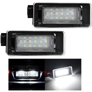 1 Pair Car LED License Plate Light, High Bright Vehicle Rear Tag Lamp Assembly, Automotive License Plate Lighting Kit Replacement, Compatible with Serena Altima Sentra