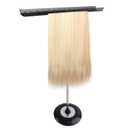 Stainless Steel Hair Extension Holder Stand, Wigs Display Rack Stand Wig Extension Holder for Hair Extensions Multi Function Hair Display Stand for Salon, Braiding Hair Rack for Barber Shop(Black)