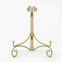 SVENJBB Gold Iron Plate Stand, 8 Inch Plate Holder for Display, Small Metal Plate Display Stands for Cookbook, Picture Frame, Photo, Decorative Plates (8 Inch, 1 Pack)