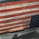 GoSports 4 x 2 ft American Flag Design Cornhole Game Set - Includes Two 4 x 2 ft Boards, 8 Bean Bags, and Carry Case