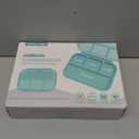 QQKO Bento Box Adult Lunch Box, Lunch Containers for Adults Men Women, Kids Lunch Boxes for School with 4 Compartments, Sauce Container, Utensils and Muffin Cups, Navy