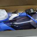 Cordless Pool Vacuum with Telescopic Pole, 18.5 GPM Powerful Suction, 1.5H Supercharge Technology, Handheld Pool Vacuum Cleaner for Above Ground/Inground Pools, Hot Tubs, Blue