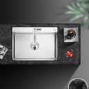 25" x 22" Drop-In Kitchen Sink, Single Bowl Topmount with Nano Coating & Workstation Design, Stainless Steel with Enhanced Durability