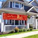 Tet Decorations 2026 Banner with 12 Red Envelopes Vietnamese New Year Banner for Outside Vietnamese Lunar New Year Decorations