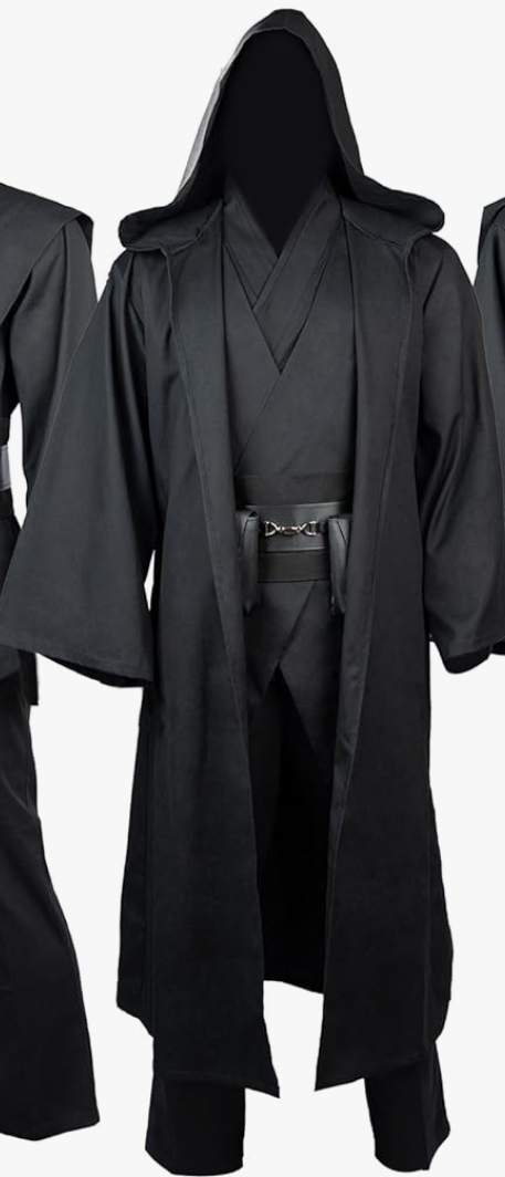 Men's Costume Robe Adult Male Tunic Costume Hooded Uniform Full Set Halloween Cosplay Cloak Size M