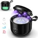 Cordless Ultrasonic Teether Cleaner 48KHZ, Ultrasonic Denture Cleaner 125ml with UV Light for Toothbrush Heads, Jewelry, 3 Models, Portable Design.