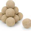 Stanbroil Ceramic Balls - 4 Round Fire Stones for Fire Pit Fire Bowl and Fireplace - Set of 12, Beige