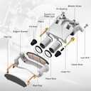 PAROD 18B5263 18B5262 Rear Disc Brake Caliper with Bracket Fit for 2011-2019 Ford Explorer, 2010-2014 Flex, 2013-2019 Taurus, 2010-2014 Lincoln MKT Left&Right