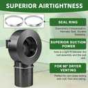 90Magnetic Dryer Vent Coupling-Quick Connection and Disconnection Strong Magnet Self-Alignment Design Quick-Installation Dryer Magnetic Vent Connector Dryer Vent Connector Kit(Space Gray)