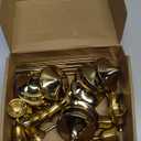 SylvaCraft Brass Gold Candle Holders Rustproof Taper Candlestick Holders for Holiday Party Table Centerpiece Wedding Fireplace Mantel Housewarming Gift(4 Sets(12 Pcs))