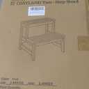 COSYLAND Kitchen Tower for Toddlers with Anti-Tip Support  Lightweight Toddler Kitchen Stool Helper for Bathroom Living Room Dining Room  Solid Bamboo Standing Tower (Black) (Large)