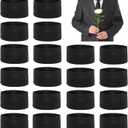 Kakalote 20pcs Mourning Arm Band, Elastic Adjustable Funeral Armband, Running Armband for Walking, Hiking and Biking, No Buckle(Black,20pcs)