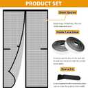 Magnetic Screen Door 35x80 inch Heavy Duty Magnetic Curtain Door Reinforced Fiberglass Mesh Curtain Door Full Frame, Hands Free, Pets Friendly
