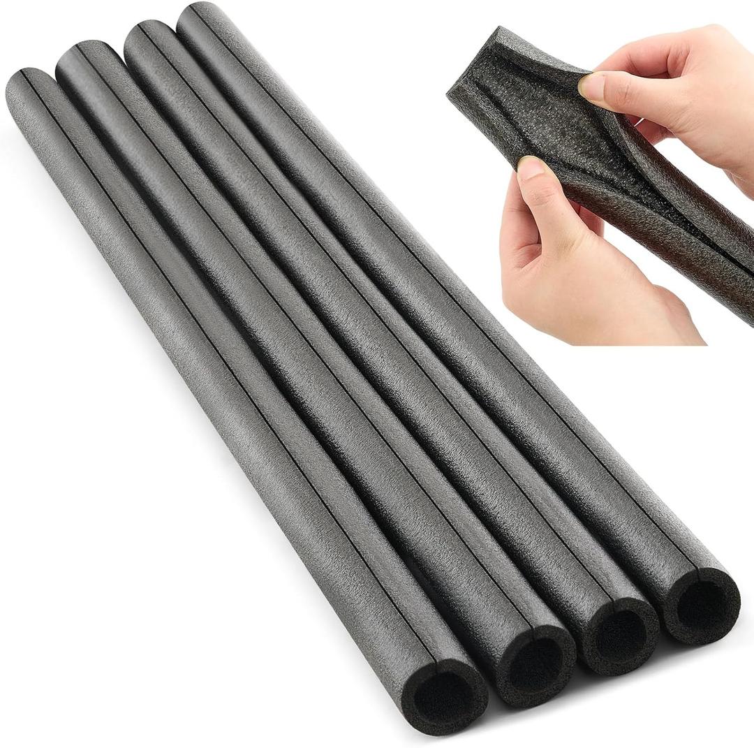 4 Pcs 3.3 ft Pipe Insulation Foam Tube 1 Inch Black Pool Noodles