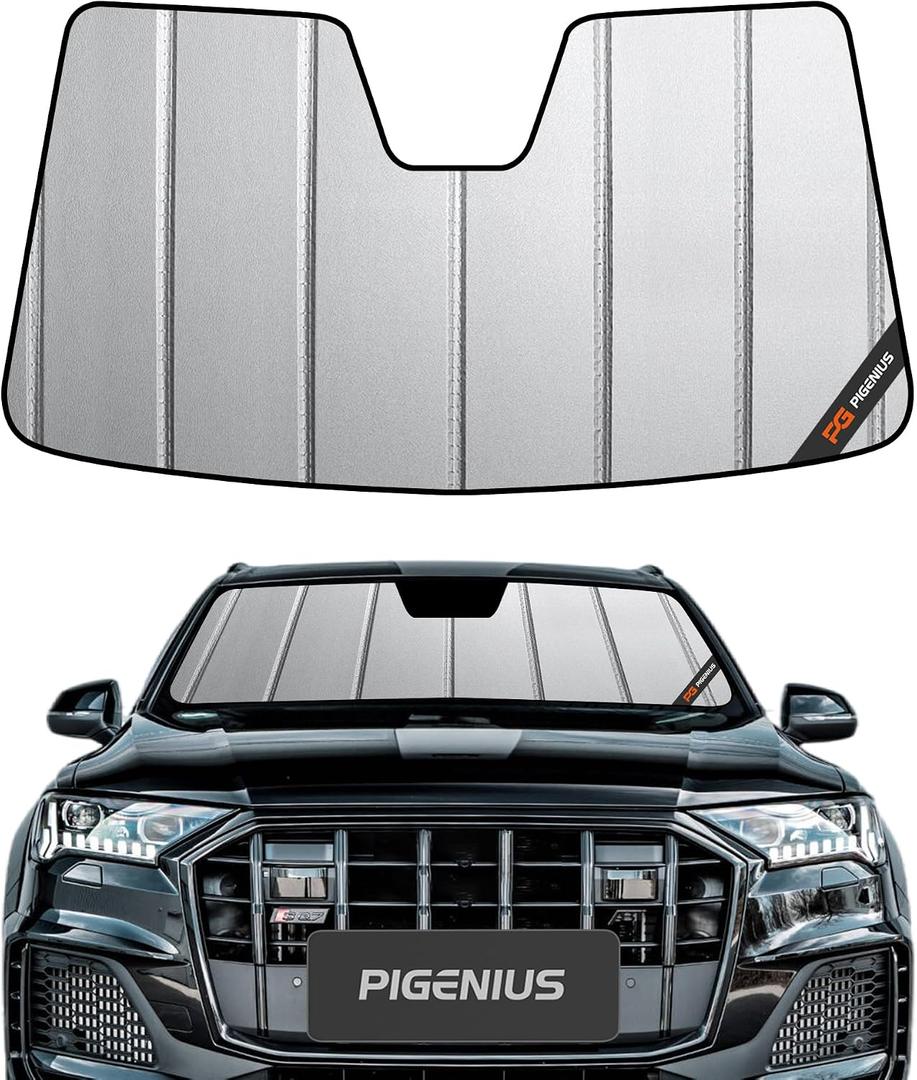 Pigenius Windshield Sunshade for Audi Q7/SQ7 2020-2026 Front Window Sun Shade - Safeguard