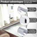 Blulu 2 Pack RV Table Wall Mount 30" Aluminum Support Trim Bracket for Sliding Dinette Table, Milling Finish, Includes Mounting Screws