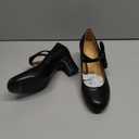 Women's T-Strap Mary Jane Pumps, 2.56 Inch Block Heel, Round Toe Dress Shoes 38