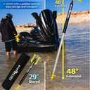 SandShark Supersport 3.0 Shallow Water Anchor - Great Jet Ski, PWC, Pontoon Boat Accessory - Adjusts 29"-48" w/Case, Supersport 4' Tall