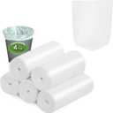 Small Trash Bags, Inwaysin Small Garbage Bags 4-6 Gallon Biodegradable Can Liners Thicken, Size Expanded, White 200 Counts