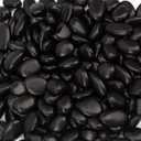 18lbs Natural Polished Decorative Gravel - Small Black Stones, Aquarium Gravel & Garden Ornamental Pebbles