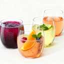 32 Pack 12oz Plastic Stemless Wine Glasses, Disposable Clear Wine Cups - Shatterproof, Unbreakable & BPA-Free, Recyclable Drinkware for Wedding Reception, Birthday Party, New Year, Holidays & Events