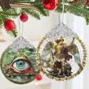 Stained Glass Ornaments, 2025 Christmas Ornament, Christmas Tree Ornament, Heirloom Keepsake, Gift Exchange, Gifts Idea - Archangel Michael