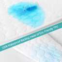Crib Mattress Protector Sheets Waterproof 2 Pack, Quilted Crib Mattress Pad Cover Fitted Fits for Toddler Bed Mattress, White, 52 x 28
