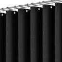 PANGSINNE Black Shower Curtain 256GSM Heavy Duty Waffle Woven Bathroom Shower Curtains, Weighted Fabric for Hotel Spa Luxury Polyester Bath Curtain with 12 Hooks, 72Wx72H