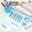 Dispowreath 300 Pcs Beadable Pens Kit Plastic Beaded Pens DIY Making Kit Bulk with Refills Bags Black Ink for School Decorative Supplies Office Accessories