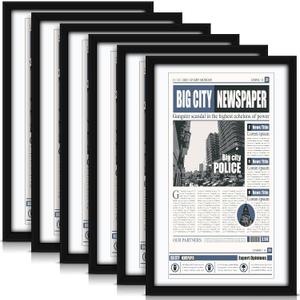 6 Pcs 11x22 in Newspaper Frame with Mat Assorted Media Article Cover Frame with Hanging Hardware 14x24 in Newspaper Display Poster for Wall Decoration (White Mat) 6 Pcs 11x22 in Newspaper Frame with Mat Assorted Media Article Cover Frame with Hanging Hardware 14x24 in Newspaper Display Poster for Wall Decoration (White Mat)