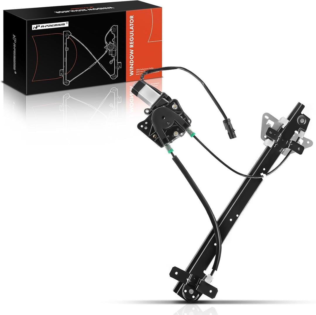 Power Window Regulator with Motor Replacement for Dodge Dakota 2000-2004 Durango 1998-2003 (Crew Cap Only, Cable Operated) Front Passenger