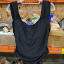 One Piece Bathing Suit for Women Tummy Control Swimsuits Square Neck Ruched Modest Swimwear, XL, Black