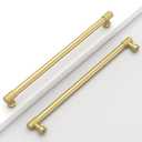 Coinkoly 8 Pack 8"Gold Cabinet Pulls Knurled Kitchen Cabinet Handles Matte Gold Drawer Pulls Cupboard Hardware for Cabinets