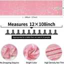 2 Packs 12 x 108 inches Pink Sequin Table Runner, Glitter Pink Table Runner for Wedding Birthday Bachelorette Holiday Party Supplies Decorations Bridal Shower Baby Shower
